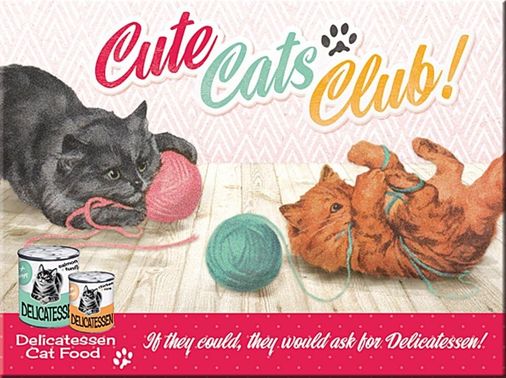 Diğer 128858597 Art Cute Cats Club Magnet