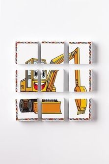 Diğer 128858716 Manyetik Blok Çift Taraflı 9 Parçalı Mıknatıslı Kepçe - Forklift Puzzle - 2 Görsel Yapboz