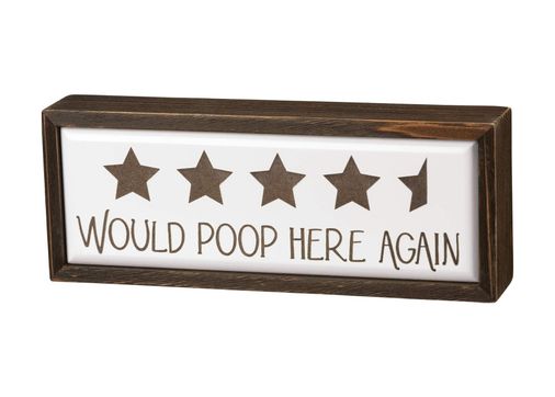 Diğer 128860316 Primitives By Kathy Word Box Tabelası, Would Poop 105209 0 X 5 Cm