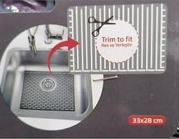 Diğer 128862606 Dikdörtgen Silikon Lavabo Buzluk Matı 33X28 Cm Renk 1 Adet Gp115