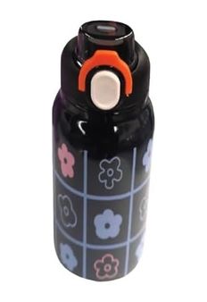 Diğer 128872232 Çelik İçli Termos 550Ml Siyah Çiçekli