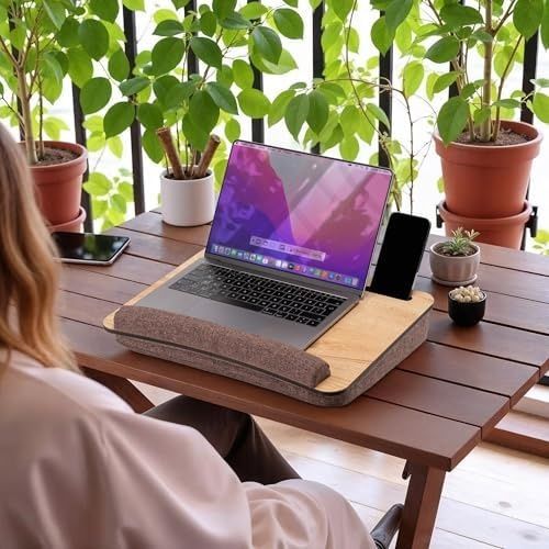 Diğer 128872393 -Ls016 Minderli Laptop Sehpası Meşe