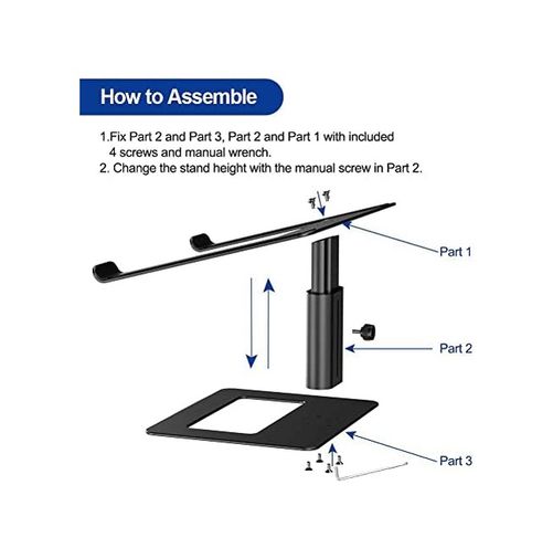 Diğer 128873832 Masa İçin Ayarlanabilir Dizüstü Bilgisayar Standı Asansörlü Laptop Standı 10-17.3 İnç Yükseklik Ayarlı Sehpa