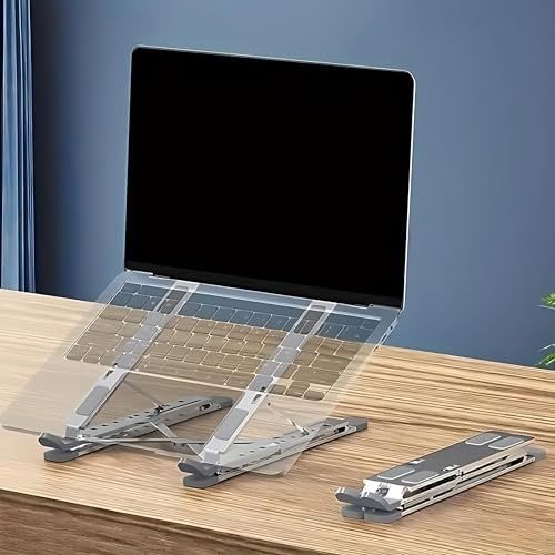 Diğer 128875283 Ayarlanabilir Laptop Standı 7 Kademeli, Ergonomik, Kaymaz Silikon Destekli, Taşınabilir Dizüstü Bilgisayar Ve Tablet Standı