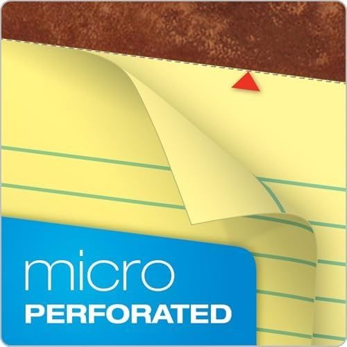 Diğer 130370075 Tops Yasal Pad Legal Pad, 8 1/2 X 11 3/10,2 Cm, Delikli, 3-Delik Delikli, Kanarienvoegel, Legal/genişlik Rule, 50 Yaprak Pro Blok, 12 Pads Pro Pack 75351