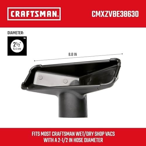 Diğer 130410861 Cmxzvbe38630 2-1/2 İnç Yardımcı Nozul Islak/kuru Atölye Vakum Ataşmanı, Sert Yüzeyleri Temizlemek İçin Endüstriyel Sınıf Mağaza Vakum Aksesuarı, 2-1/2 İnç Hortum Çapına Uyar