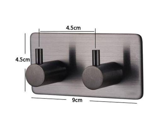 Diğer 131599715 1 Adet 2&apos Li Paslanmaz Çelik Havlu Askısı - Banyo & Mutfak Düzenleyici Askılık - Mat Siyah