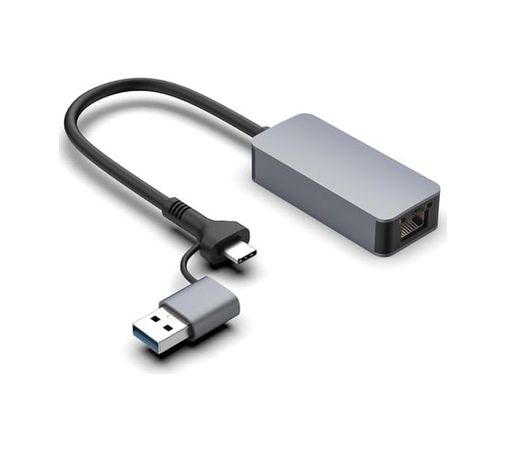 Diğer 131736578 Usb Type-C 2.5Gbps Ethernet Adaptörü 10/100/1000/2500Mbps Hız Desteği, Windows Ve Mac Uyumu, Rj45 Bağlantı, Usb 3.0 & Type-C Portları, Harici Güç Kaynağına İhtiyaç Yok Zr1144