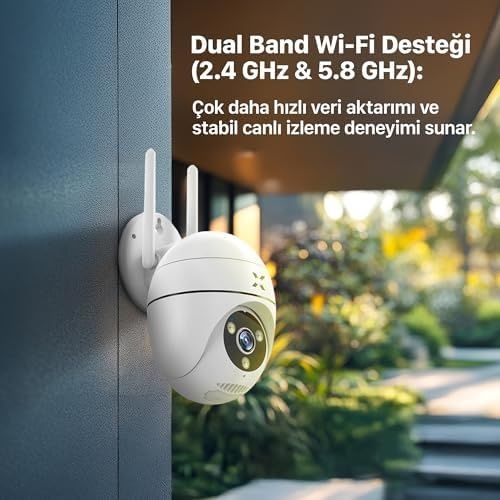 Diğer 131738339 Xenon Smart Güvenlik Kamerası 1440P Mobil Kontrol Hareket Takipli Gece Görüşlü Dış Mekan Kamera X7268