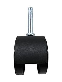 Diğer 142783243799000140557466 9406 Ofis Sandalyesi Tekerleği, Frenli Çift Tekerlek, 5 Cm, 8 Mm Şaft Çapı, 34 Kg Taşıma Kapasitesi, 2'li Paket, Siyah Ahşap