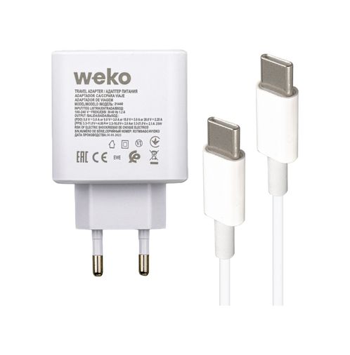 Diğer 3530061 Wk-21440 S11-C 25 Watt Şarj Başlık Adaptörü + Type-C To Type-C Kablo No:9T 4434