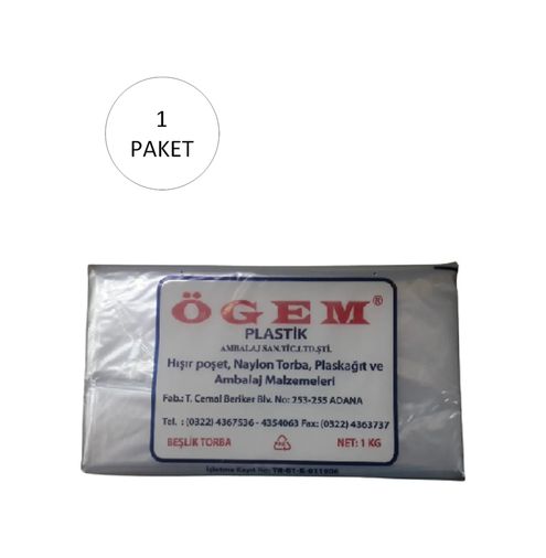 Diğer 47591985 Bakkaliye Naylon Torba Beşlik 30X52 Cm 1 Kg 1 Paket Takriben 105 Adet