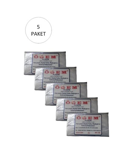 Diğer 51079672 Bakkaliye Naylon Torba Beşlik 30X52 Cm 1 Kg 5 Paket Takriben 525 Adet