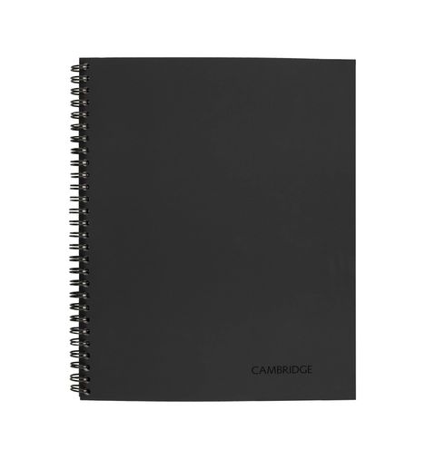 Diğer 57855210120339180184975 Cambridge 06132 Yandan Bağlı İş Defteri, Keten, Toplantı Notları, 11 X 8 1/4, 80 Yaprak, Siyah 103 Ivory
