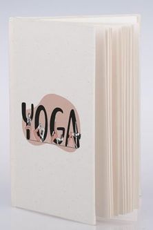 Diğer 57855210120500080184975 Yoga Eğitmenine Hediye 100 Yaprak 200 Sayfa Çizgisiz Kanvas Defter - Not Defteri 103 Ivory