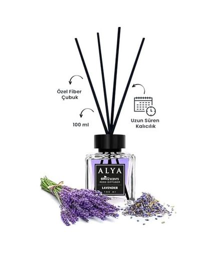 Diğer 57855210120516180184975 Lavender Bambu Çubuklu Oda Kokusu - Lavanta Kokusu Abundance Prosperity
