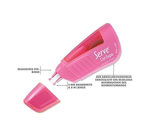 Diğer 57855210121413280184975 Cortape Şerit Silici 5 Mm 8Mt Şeker Pembesi Tekli Blister