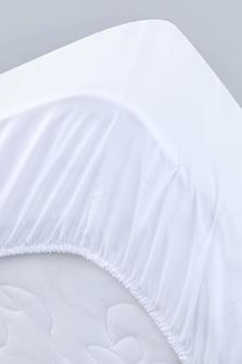 Diğer 57855210131989880184975 Yumoş Pamuklu Fitted Alez, Sıvı Geçirmez, Hava Geçirir, Lastikli, Anti Alerjik, Beyaz Açık Gri 0 - 100 X 101 - 150
