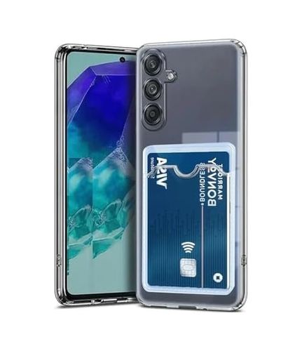 Diğer 57855210132832780184975 Galaxy A26 İle Uyumlu Kartlıklı Şeffaf Kamera Koruma Yükseltisi Z-Serta Silikon Anti-Şok Özellikli Köşeleri Airbag Şeffaf Telefon Kılıfı 50 X 22