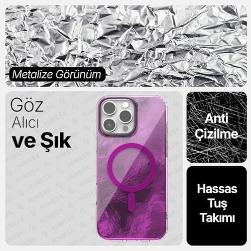 Diğer 57855210133039980184975 İphone 15 Plus Ve 14 Plus İçin Shinemag Serisi Magsafe İle Uyumlu Göz Alıcı Ve Şık Metalize Arka Tasarım Yüksek Kalite Materyal Premium Hybrid Kılıf Kapak Pembe, 15 Plus/14 Plus 50 X 22