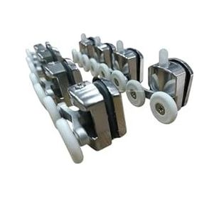 Diğer 57858324439920799283959 Duşakabin Tekeri, Krom 8 Li Takım, 24 Mm Çap, Alt Üst Takım, Cam, Kabin Tekerleği, Dayanıklı Yedek Parça Gri Ahşap