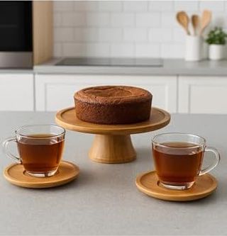 Diğer 57858324442894799283959 Bambu Çay Tabağı Altlığı, Yuvarlak, Kahverengi, Elde Yıkama, Bulaşık Makinesi Kullanımına Uygun Değil, 10 X 10 Cm, 6 Parça 1