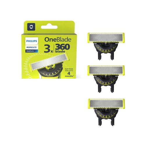 Diğer 57858324444245799283959 Norelco Oneblade 360 Bıçaklar, Oneblade Elektrikli Tıraş Makinesi Ve Düzeltici İçin Orijinal Yedek Bıçaklar, Dayanıklı Paslanmaz Çelik, Döşeme, Kenar Ve Tıraş, 3'lü Paket, Model Qp430/80 0