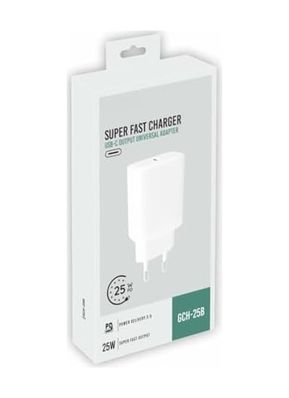 Diğer 57858324448891499283959 Type-C 25W Pd 3.0 Süper Hızlı Şarj Adaptörü Beyaz Tek Başlık Yerli Üretim Acı Kahve