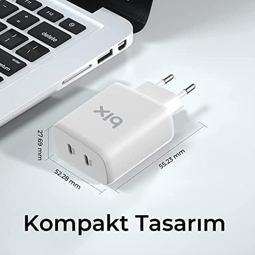 Diğer 57858324448904299283959 Bix Bx2P50 50W Pd 2 Type-C Girişli Gelişmiş Şarj Teknolojisi İle Donatılmış Seyahat Adaptörü Acı Kahve