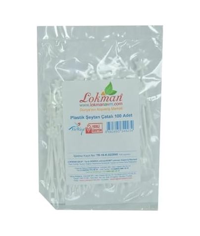 Diğer 57858324452317599283959 Plastik Cips Börek Tatlı Şeytan Çatalı Beyaz 100 Adet Paket Açık Bej