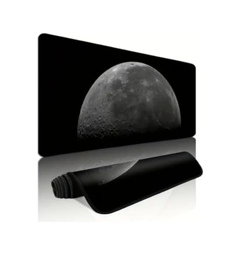 Diğer 57858324453005599283959 Büyük Boy 90X40 Xxl Düz Siyah Mouse Pad Kauçuk Kaymaz Alt Taban Yumuşak Kumaş Oyuncu Mousepad Bilgisayar Ve Dizüstü Notebook Uyumlu Ay Yüzeyi Desenli 001