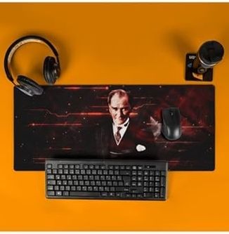 Diğer 57858324453071399283959 Atatürk Tasarımlı Ay Yıldız 70X30 Mousepad 001