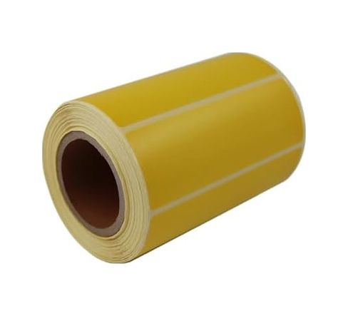 Diğer 57858324453220899283959 Sarı Zemin Baskılı Kuşe Etiket 100Mm X 30Mm Ruloda 500 Adet 40Mm Çapında Barkod Yazıcı Etiketi 1
