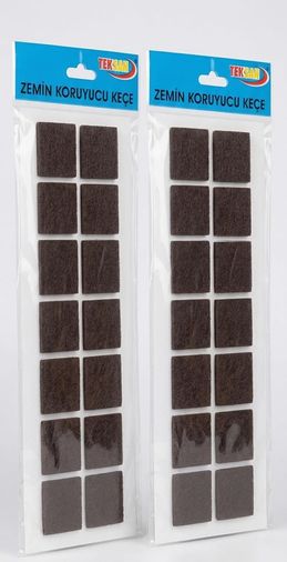 Diğer 57858324454020699283959 Kare Yapışkanlı Mobilya Altlığı 2 Plaka X 14 Adet - 3X3 Cm Çizilmez Ve Ses Kesici Koruyucu Ped Ahşap