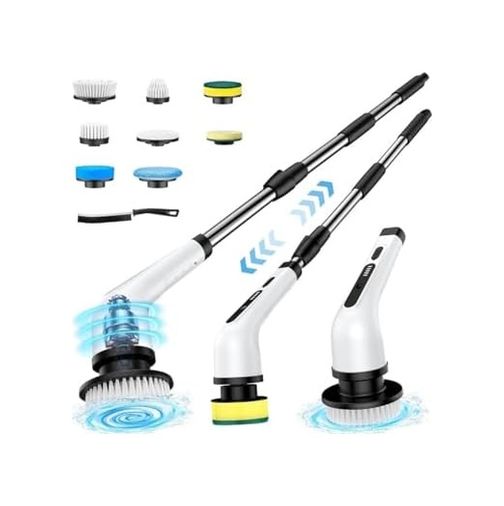 Diğer 57858324733099283959 Robo 9 Başlıklı Şarjlı Dijital Temizlik Fırçası Açık Gri