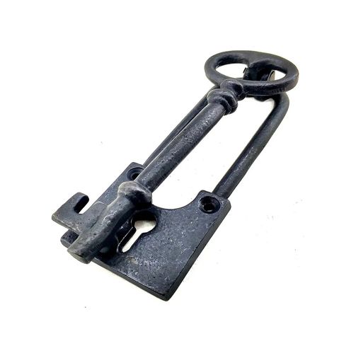 Diğer 76831975 Antika Tarz Dekoratif Pirinç Anahtar Kapı Tokmağı, Taktak - 170X60Mm, Oksit