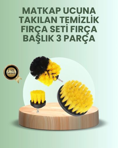 Diğer 96854144 Banyo Ve Mutfak İçin Matkap Ucu Temizlik Fırçası 3 Lü Set