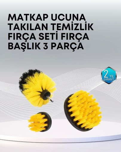 Diğer 96854224 3 Lü Matkap Ucu Temizlik Fırçası Seti Çok Amaçlı