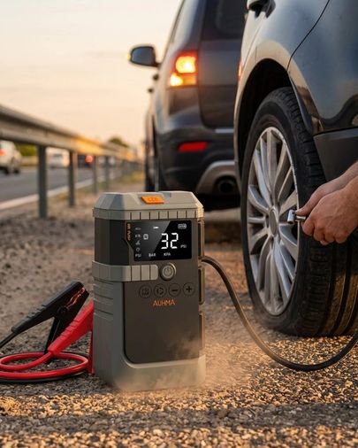 Diğer MEYTDUCZZZA7711TAKVİYE-1-BLMY Mey İthalat Araç Akü Takviye Powerbank Lastik Şişirme Kompresörü Led Işıklı Çok Fonksiyonlu Acil Durum Cihazı