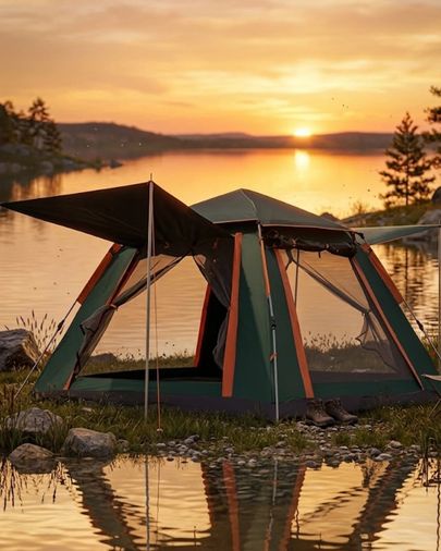 Diğer MEYTDUCZZZAC6636ÇADIR-1-BLMY Mey İthalat 4 5 Kişilik Kamp Çadırı Güneşlikli Suya Dayanıklı Geniş Hacimli Outdoor Çok Renkli