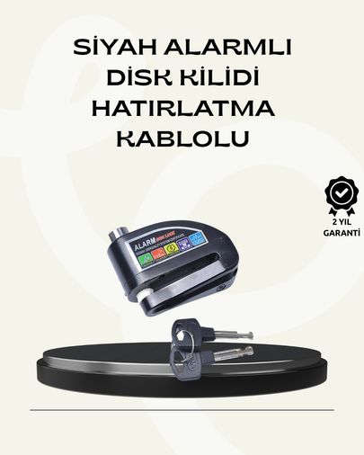 Diğer MEYTDUCZZZMOTORKİLİT-BLMY Mey İthalat Çift Modlu 110Db Alarmlı Disk Kilidi Suya Dayanıklı