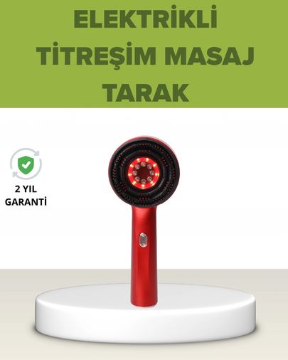 Diğer MEYTDUCZZZXYT0860MASAJBAKIMTARAĞI-BLMY Mey İthalat Elektrikli Titreşim Masaj Tarak Kırmızı Işık Terapi