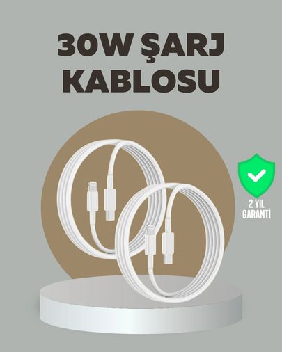 Diğer MEYTDXUCZ30WKABLO-2-BLMY Mey İthalat İphone İpad Airpods Uyumlu 30W Type-C To Lightning Kablo