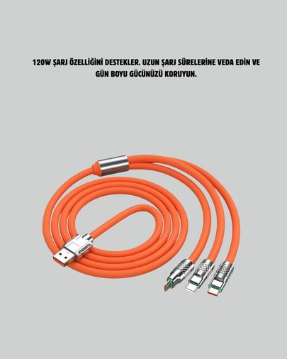 Diğer MEYTDXUCZZZS219ŞARJKABLOSUUUUUU-1-BLMY Mey İthalat Çinko Alaşımlı Uçlu 120 W Şarj Kablosu Dolaşmaya Dayanıklı 1,2 M Usb Kablo