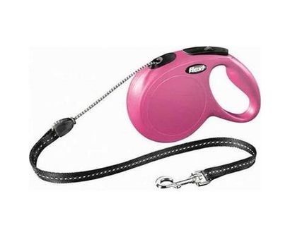 Diğer MMDP000431-BLNC New Classic Otomatik İp Köpek Gezdirme Tasması Medium 8 Mt Pembe Çok Renkli