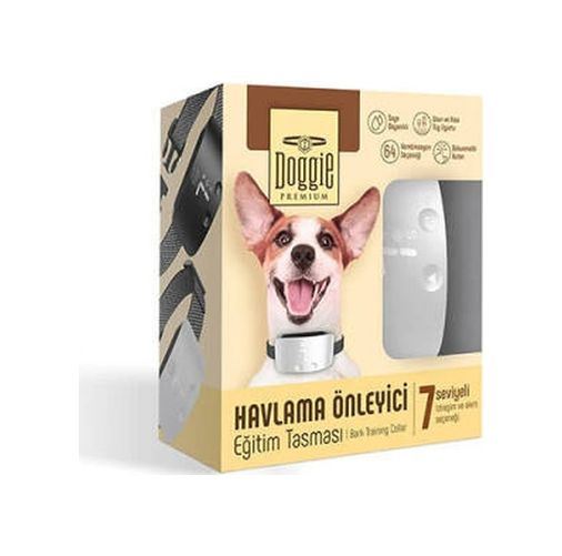 Diğer MMDP000518-BLNC Premium Havlama Önleyici Köpek Eğitim Tasması Beyaz Çok Renkli