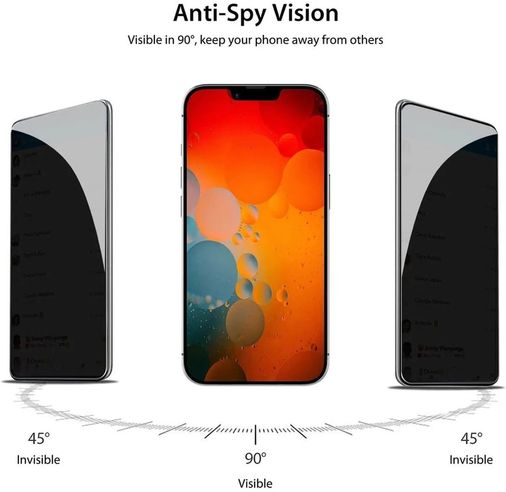 Diğer RT-RYL-BWKRY3006 Apple Uyumlu Iphone 14 Pro Max  Hayalet Ekran Gizli Tam Kaplayan Kırılmaz Cam Seramik Ekran Koruyucu Film