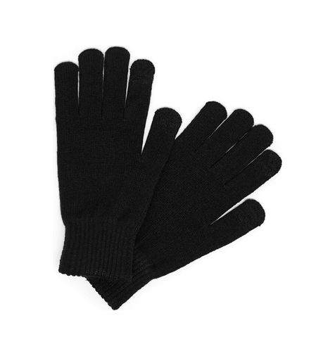 Diğer RT-RYL-EASBECIFTKTS Çift Katlı Kalın Siyah Sıcak Tutan Yün Kışlık Kadın Erkek Eldiven Unisex 1 Çift Antrasit Melanj 2Xl