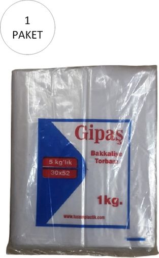 Diğer RT-RYL-HMR11043 Bakkaliye Naylon Torba 5'kg Lık 30X52 Cm 1 Paket Takriben 110 Adet