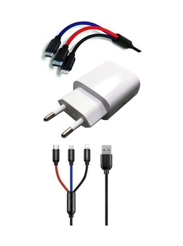 Diğer RT-RYL-TLFMUH1009 Çoklu Hızlı Şarj Kablosu Ve Hızlı Şarj Soketi Type-C Mikro Apple Iphone Uyumlu 1.2 Metre 3A